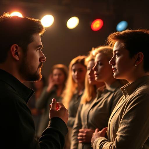 Actors performing during an audition, showcasing their talent and expression